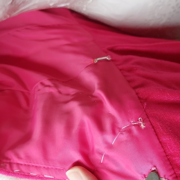 Vintage two piece suit dress Raspberry Pink, Peplum Jacket, Embroidered 1950's - Picture 13 of 16